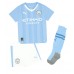 Manchester City Matheus Nunes #27 Replika Hemmatröja Barn 2023-24 Kortärmad (+ Korta byxor)